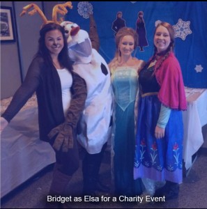 Bridget as Elsa at a Charity Event 